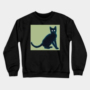 Black cat shadow Crewneck Sweatshirt